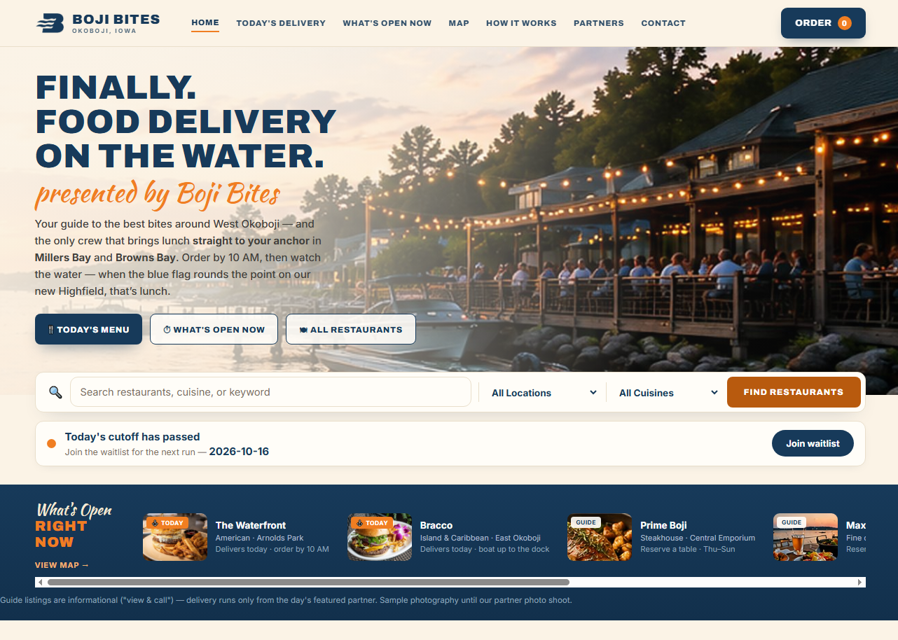 Boji Bites website