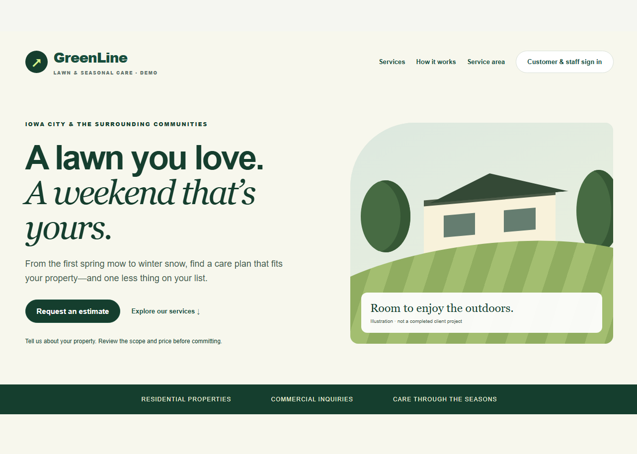Lawn care website