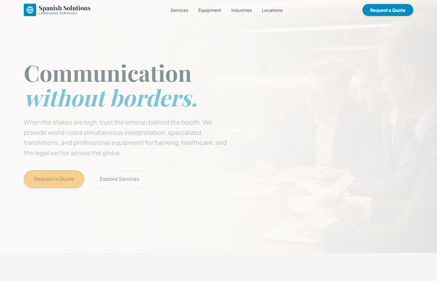 Spanish Solutions website